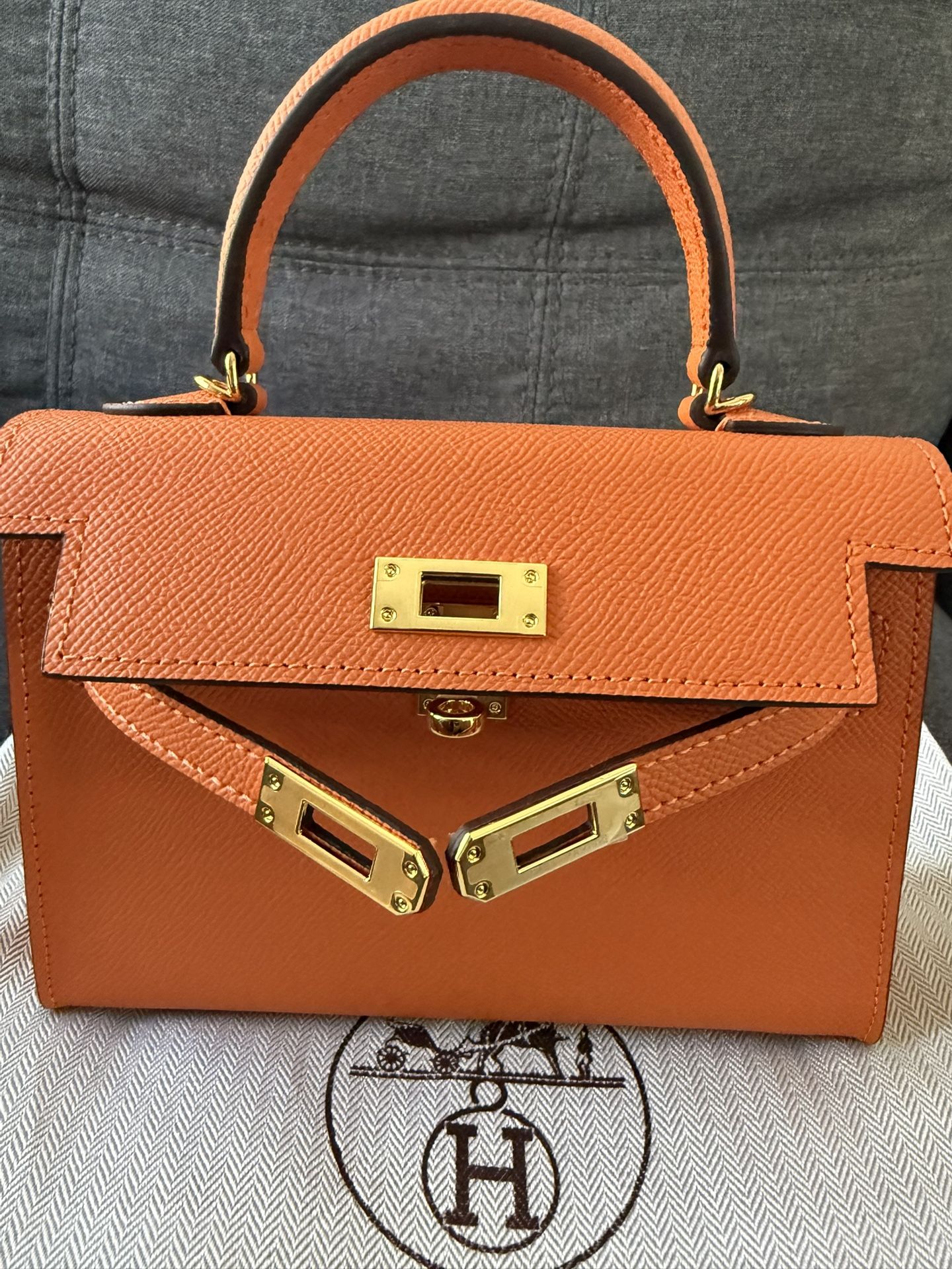 Hermès Kelly Mini Epsom Orange Gold Hardware - With Boutique Original Box (READ DESCRIPTION)