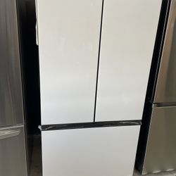 Samsung Bespoke 3 Door Refrigerator In White Glass