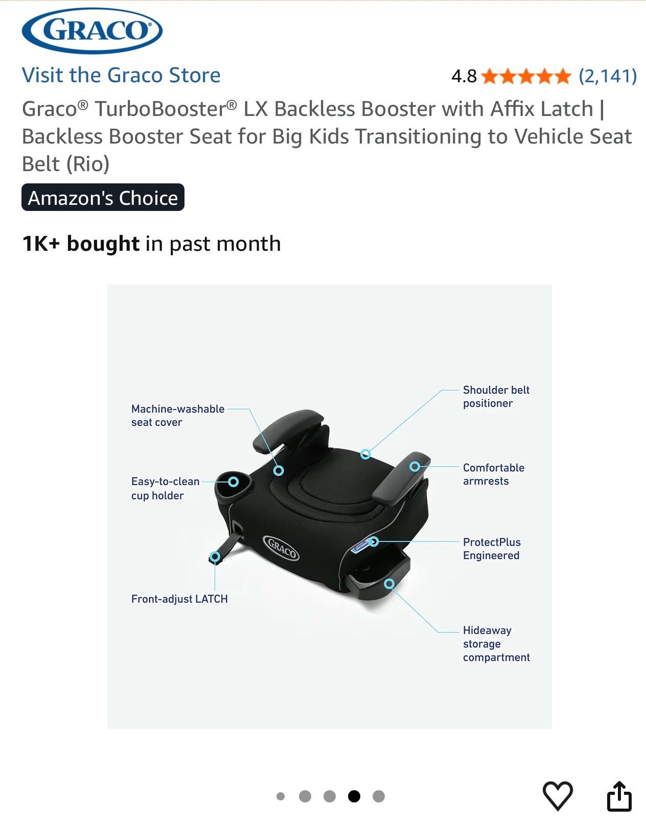 Graco TurboBooster backless seat