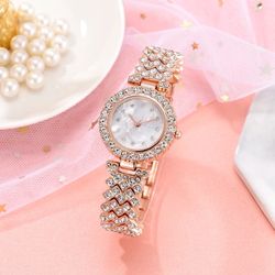 NEW Ladies Rose Gold Tone Watch With Pearl Face!