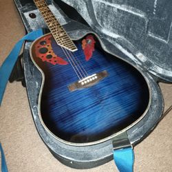 Slimline Acoustic/elec.tiger Blue+ Gold Celebrity About 400