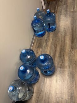 Water jugs with water