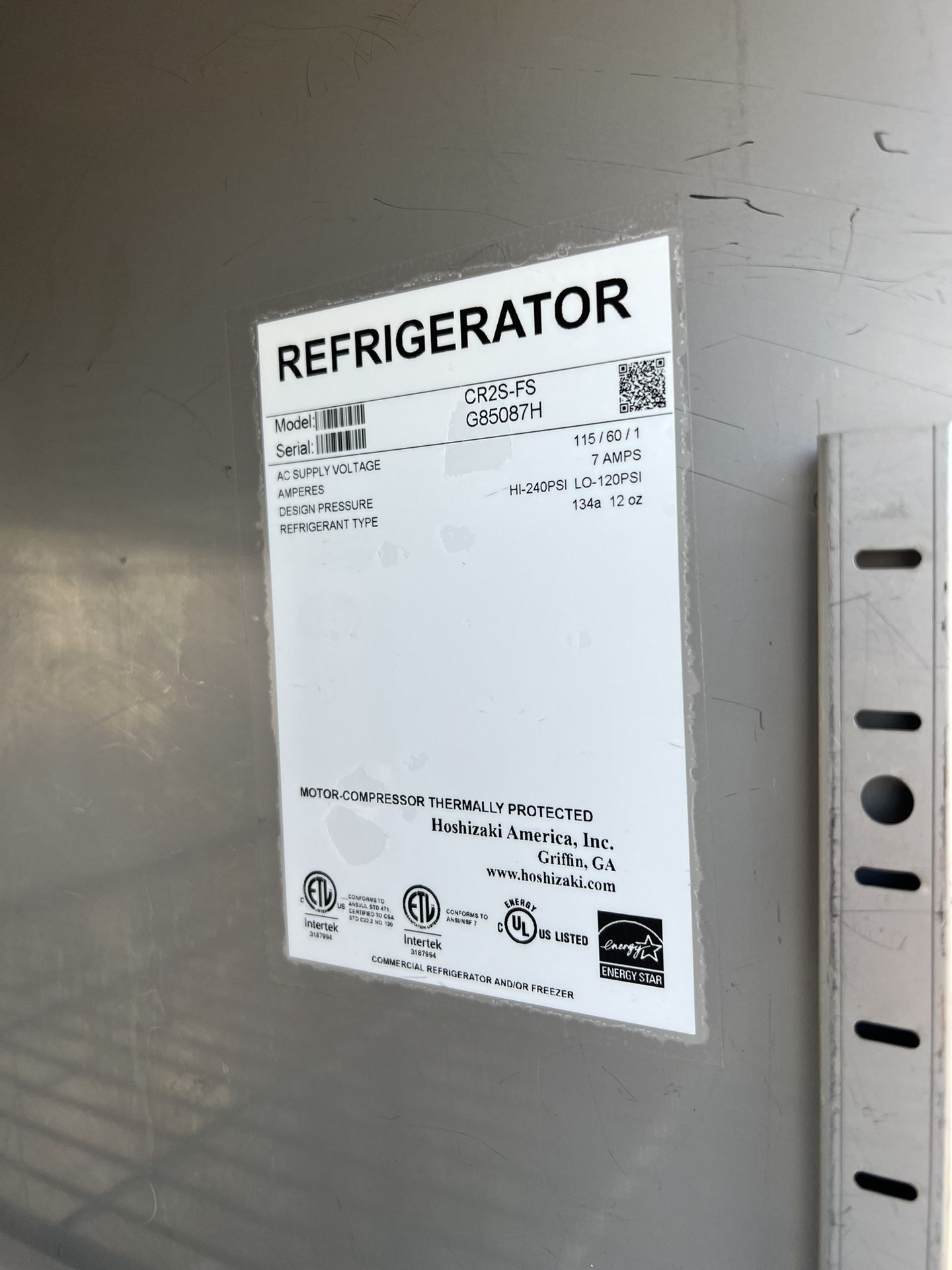 Hoshizaki CR2SFS, Refrigerator, Full Stainless commercial Restaurant