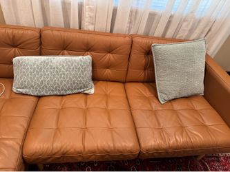 IKEA morabo leather left side chaise