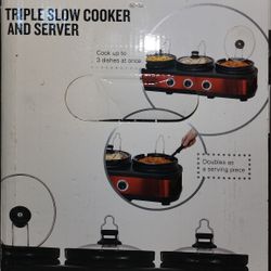 TRIPLE SLOW COOKER AND SERVER