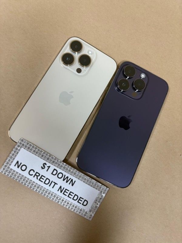 Apple IPhone 14 Pro 5G - Only $1 Today Pay The Rest Later!