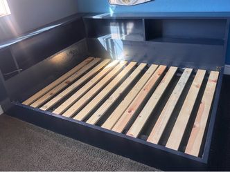 Living's spaces blue full size bed frame