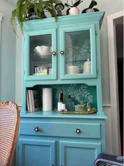 Beautiful hand painted vintage cabinet.