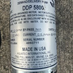 Aquatec 5852-7E12-J584 Pump 1.2 GPM, 3/8"JG, 115V 
