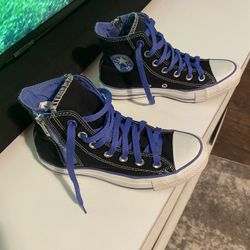 Converse High Tops Blue and Black Limited Edition men’s (3) women’s (5)