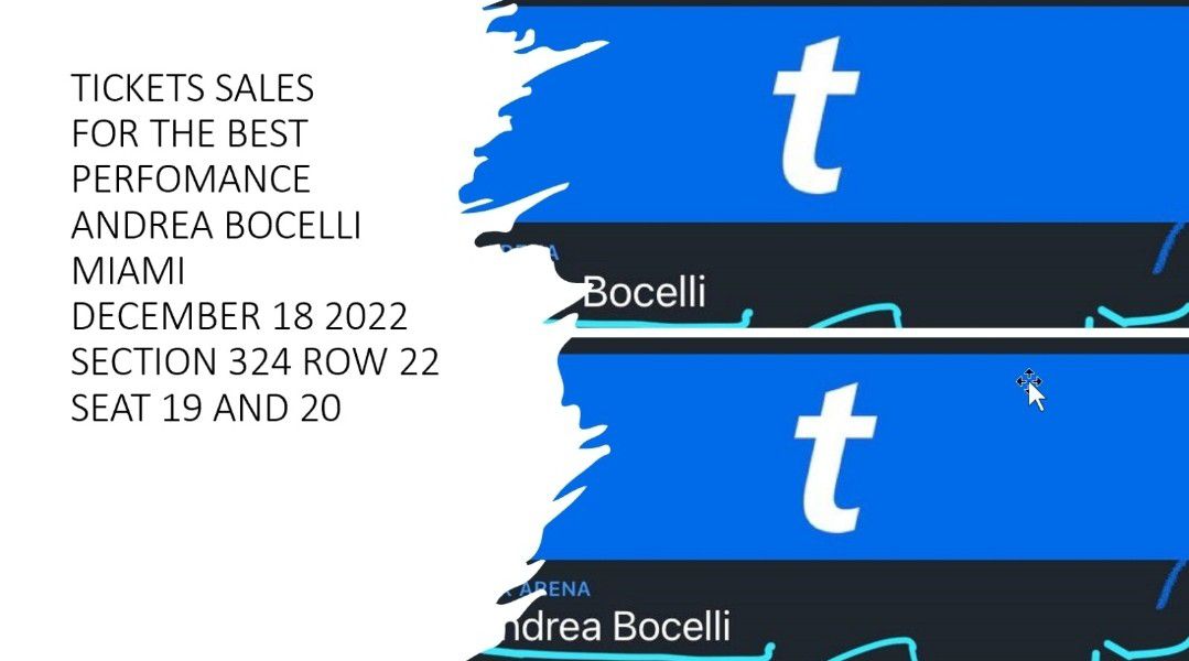 Andrea Bocelli Tickets December 18