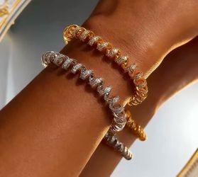 Sparkling Bling Spiral Bracelet