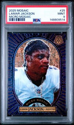 2025 Mosaic Lamar Jackson Micro Mosaic PSA 9