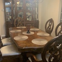 Dining Table & Display Cabinet