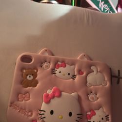 Hello Kitty ipad case w/ pop socket 
