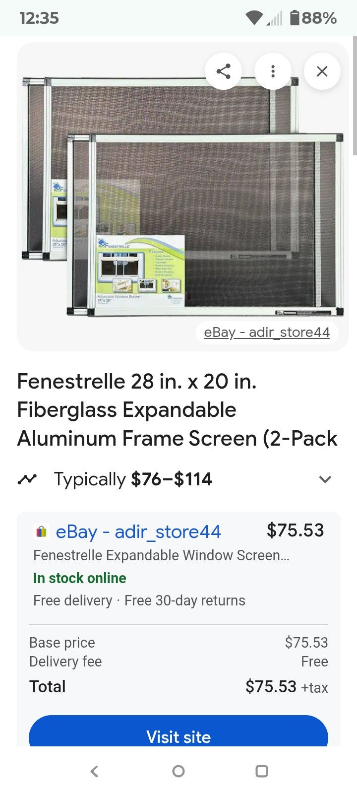 BRAND NEW IN BOX EXPANDABLE SCREENS
