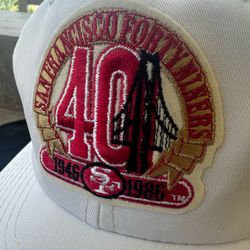 Vintage 49ers San Francisco 40th Anniversary Sports Specialties Hat NFL SnapBack
