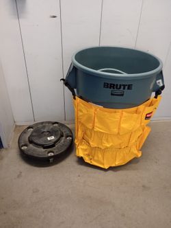 Janitorial trash barrel