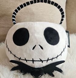 Halloween Disney Tim Burton's The Nightmare Before Christmas Jack Skellington Plush Trick-or-Treat Basket 💀✨️🖤