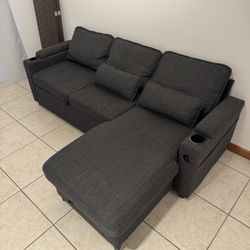 Sofa Bed Dark Gray 