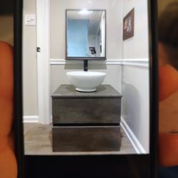 24 Inch Wall Mount Bathroom Vanity 