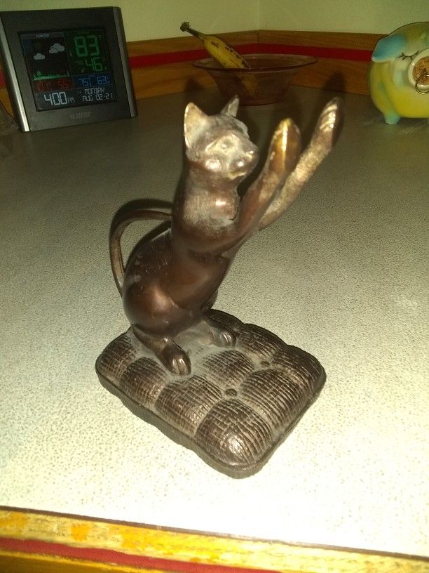 Vintage Bronze SPI Cat Bookend
