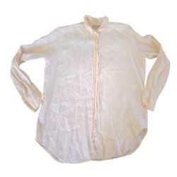 Everlane 100% Linen Long Sleeve Button Down Shirt SZ 12 Yellow Lightweight