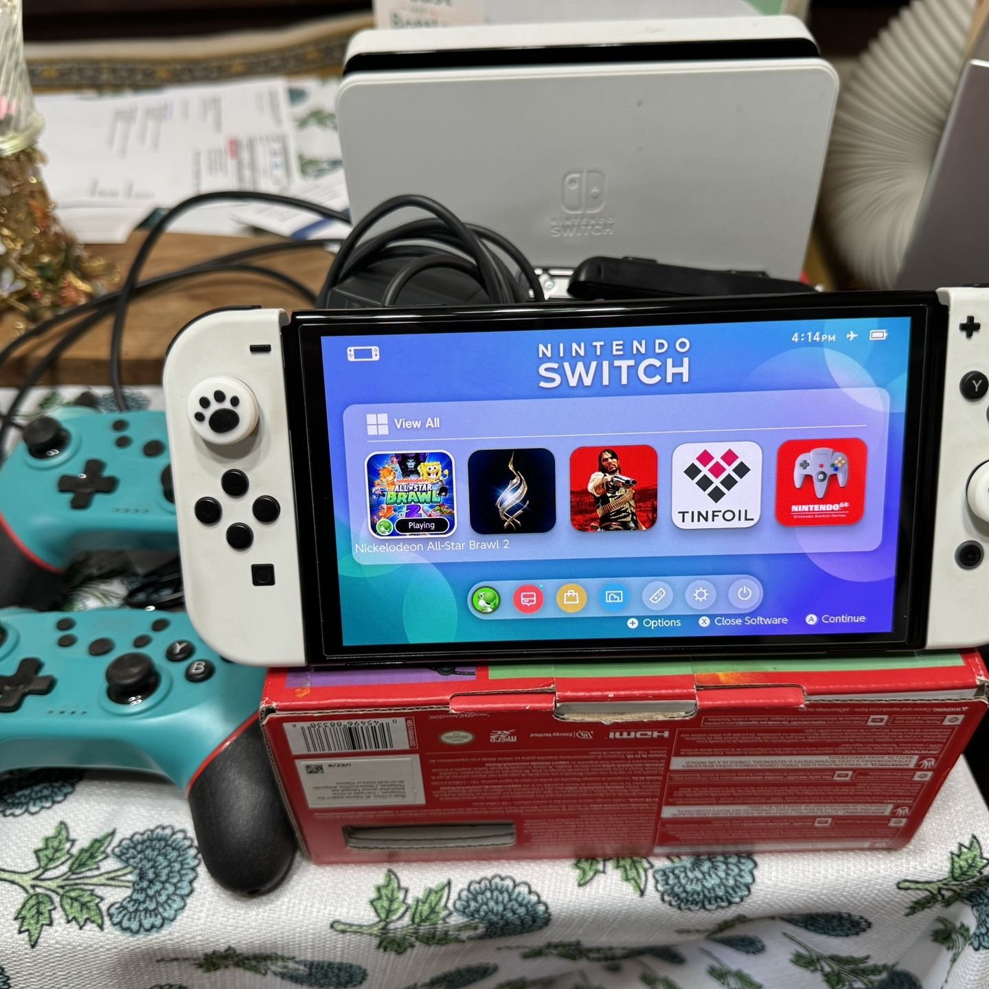 Nintendo Switch OLED Modded 1 TB Card And Accessories 