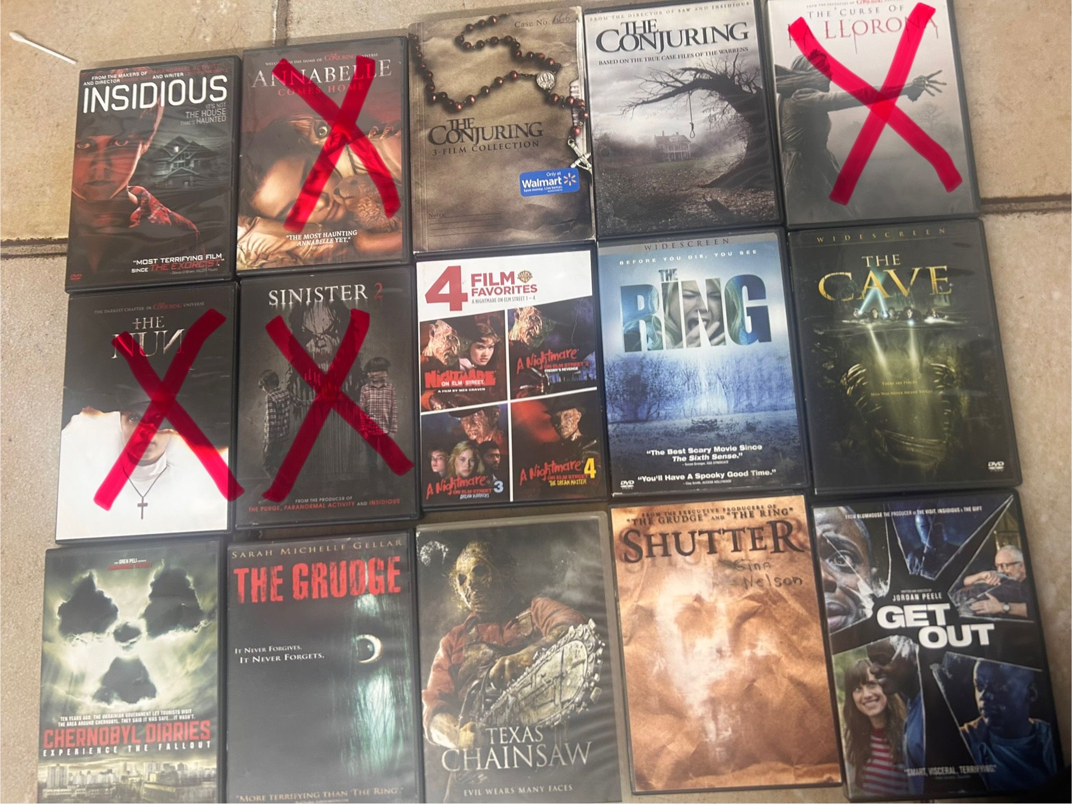 Horror Movies ! $3 Each ! Pick Up Only