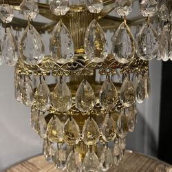 Gorgeous Antique Crystal Table Lamp Made In Holland