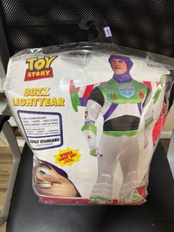 Buzz Lightyear costume with wings, face mask, gloves, hood, shoe covers