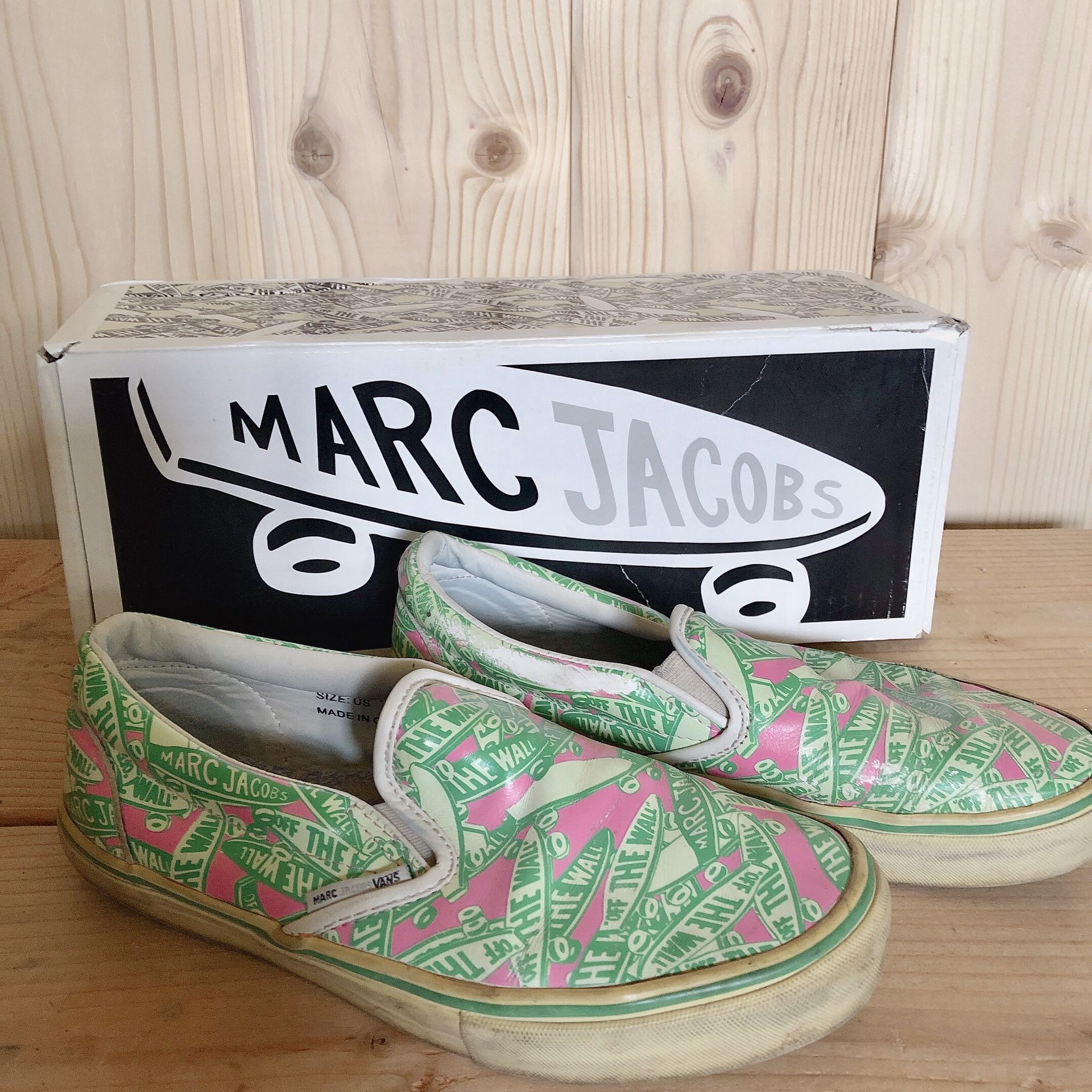 MARC JACOBS / VANS COLLAB Leather Slip Ons