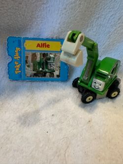 Thomas & Friends Take Along Alfie #12 Green Excavator Diecast w Character Card