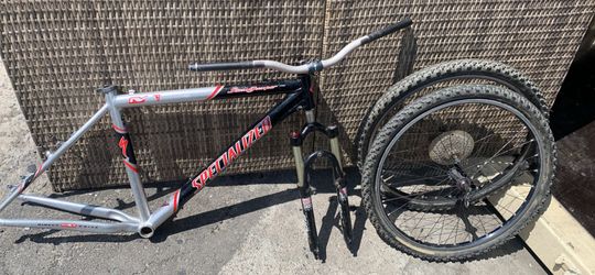 Specialized frame, forks, handle bars, tires