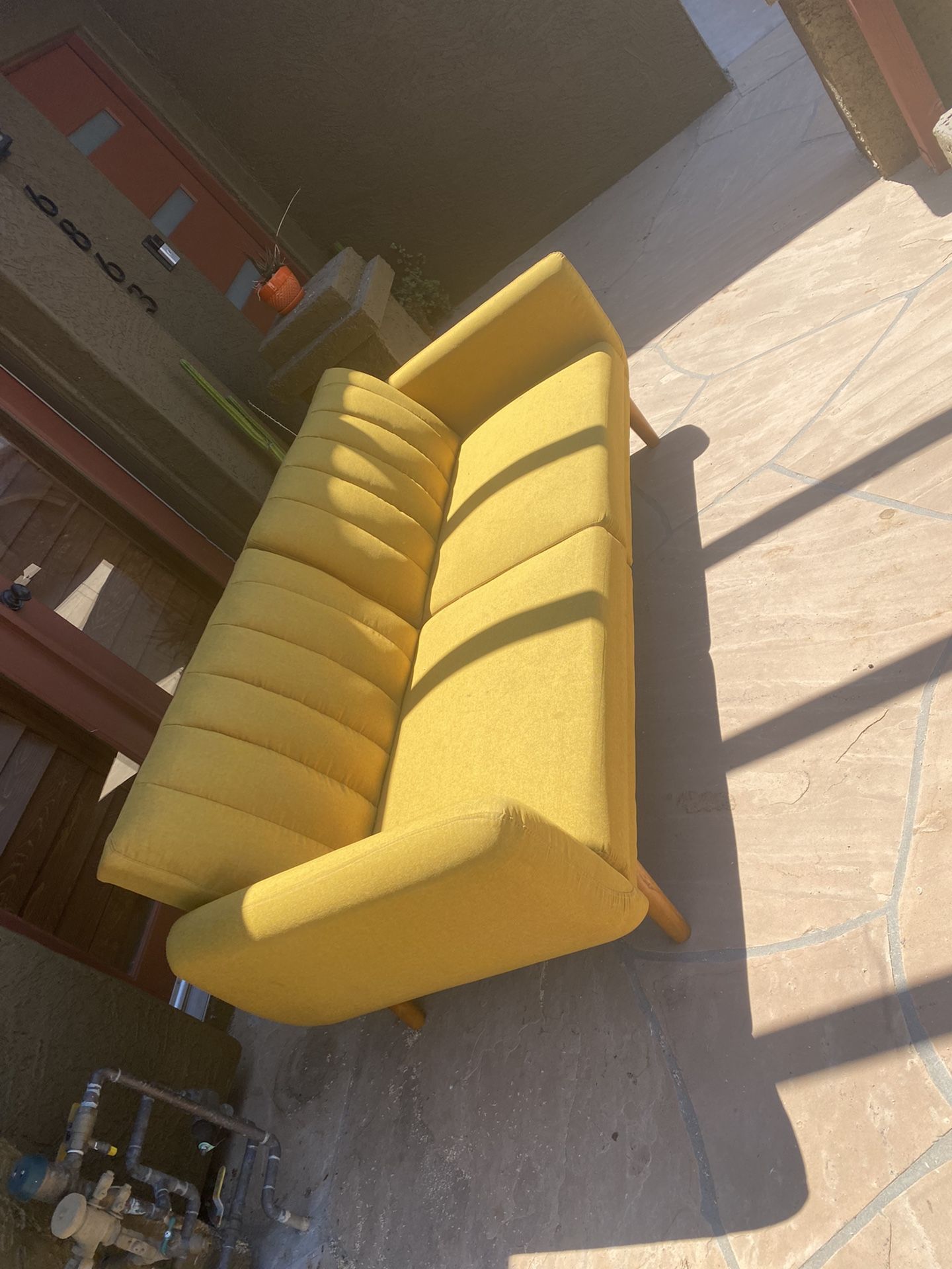 Retro yellow/mustard Couch Futon for Sale in Scottsdale, AZ OfferUp