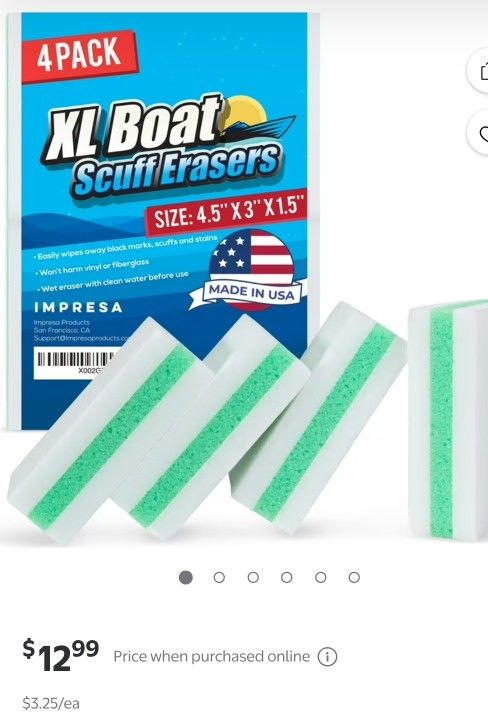 Xl Boat Scuff Eraser 4 Pack 5.00 Dollars Each