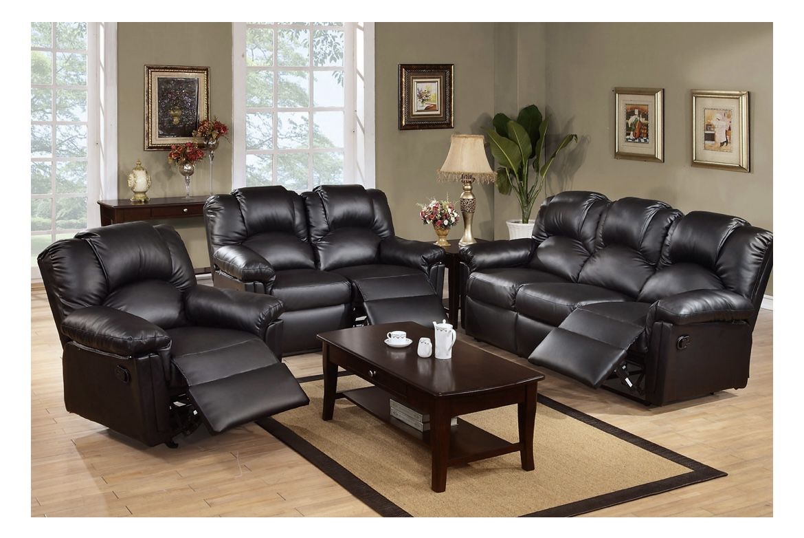 Black Motion Sofa Set (Free Delivery)