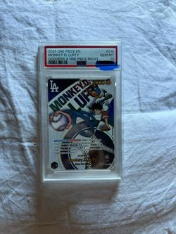 PSA 10 Monkey D. Luffy Dodgers x One Piece Night Card