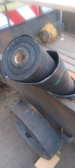 Partial roll of weed barrier. $10