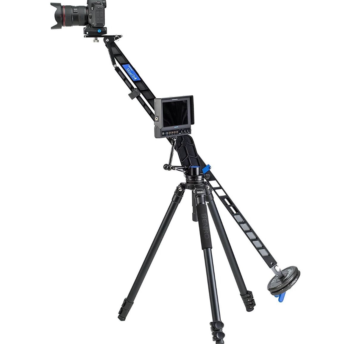 Benro MoveUp4 Camera Crane System + Tripod + Fluid Head + Counterweights (Complete Kit)