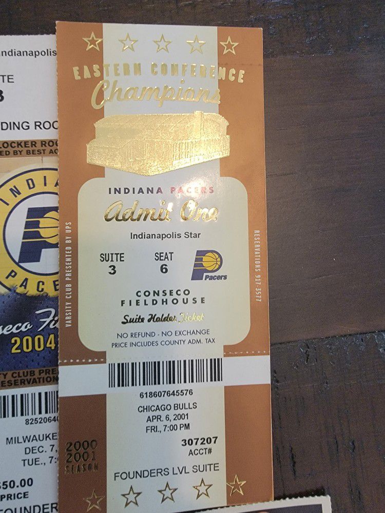 NBA Indiana Pacers Ticket Stubs With BONUSES 