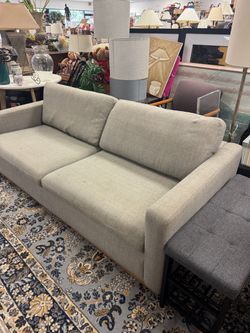 Light Gray Upholstered Modern Sofa