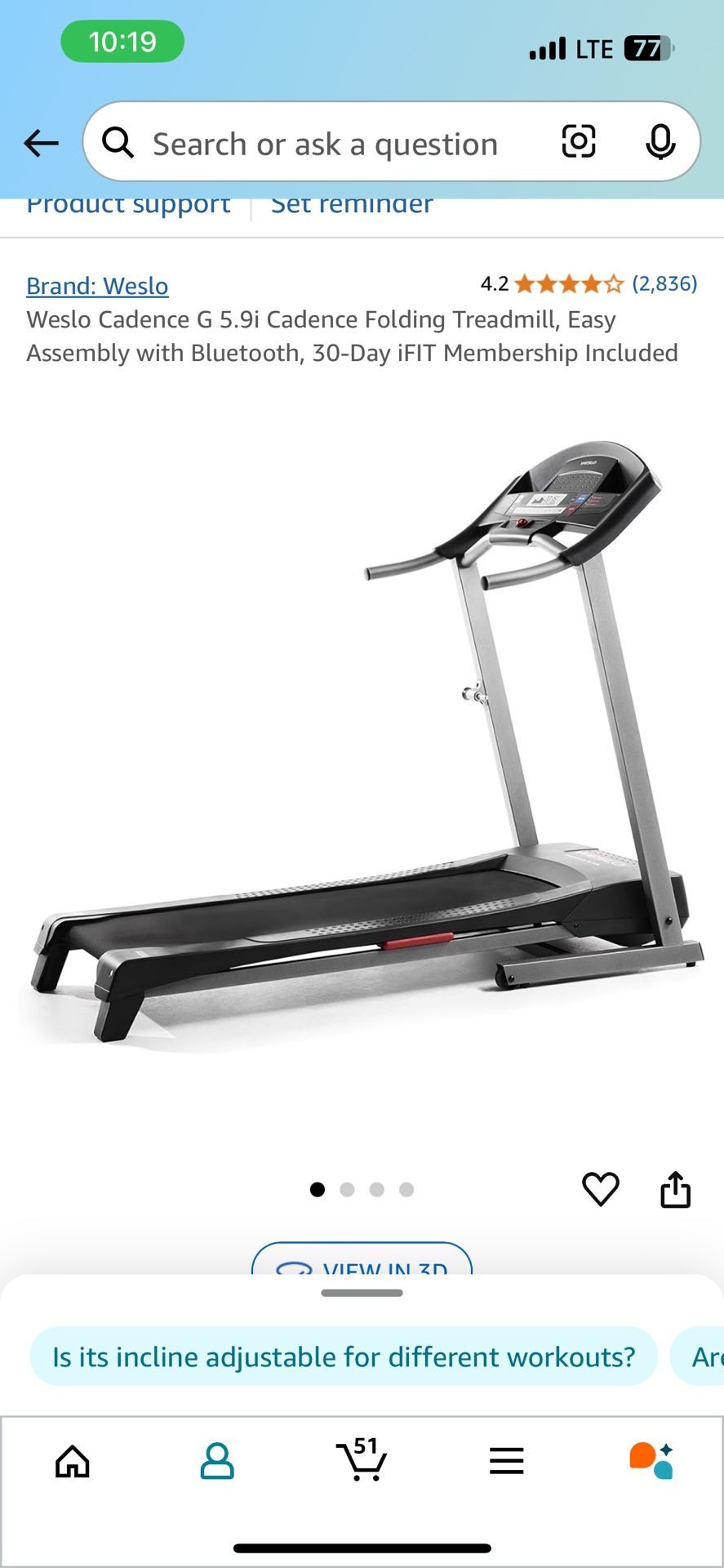 Weslo Treadmill