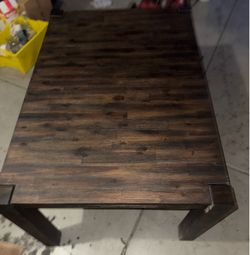 Dark Wood Dining Table 60” x 42” – Sturdy & Spacious