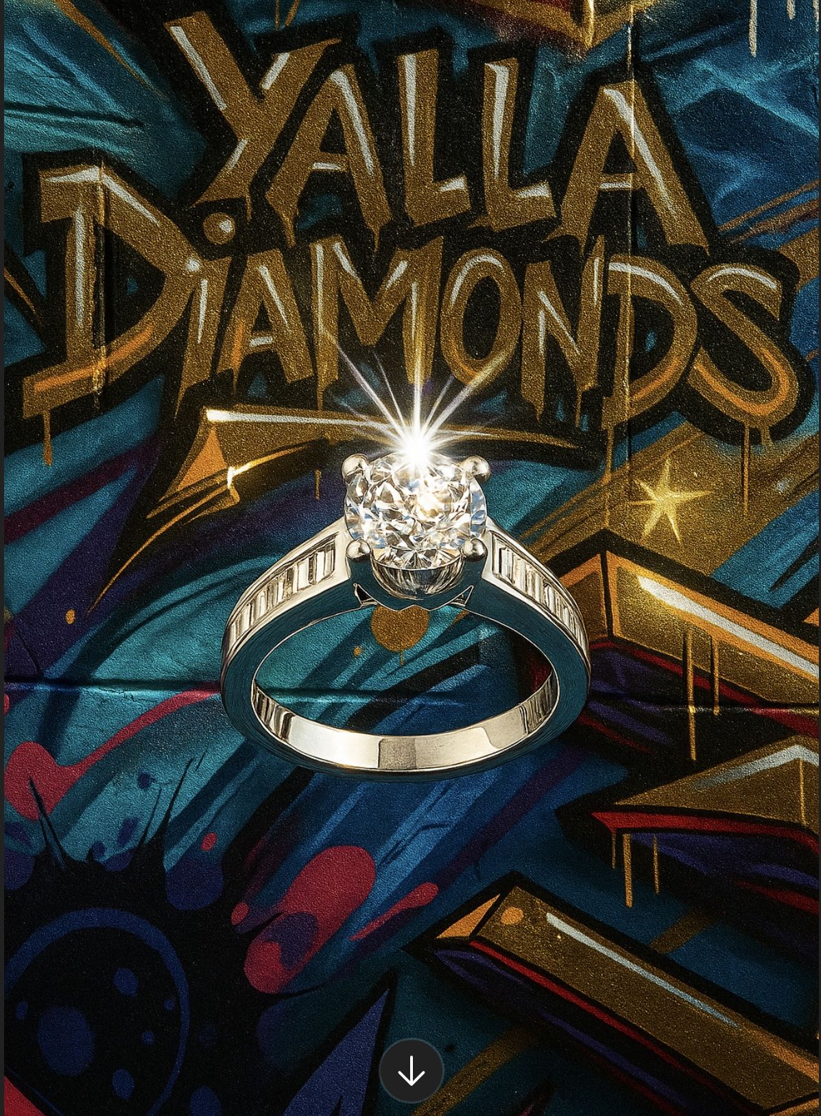 “Streetlight Spark “Solitaire Ring 1.25 Carat Cz