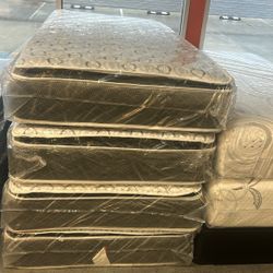 Twin Mattress Pillow Top Ortho Plush W/ Boxspring 