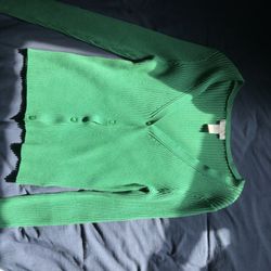 H&M green Button Up Sweater -Womens 