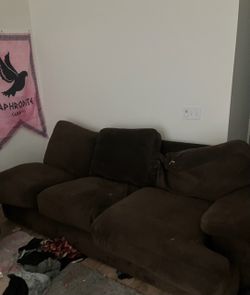 Brown Microfiber Sectional Sofa
