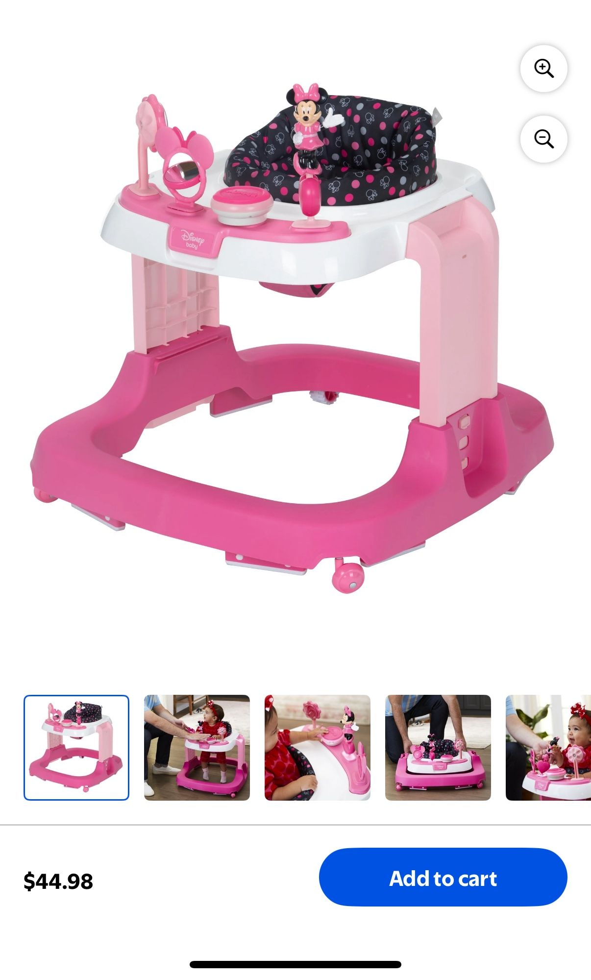 Disney Minnie Mouse Baby Walker And Activity Center