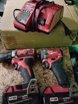 Milwaukee M18 drill and fuel impact drill